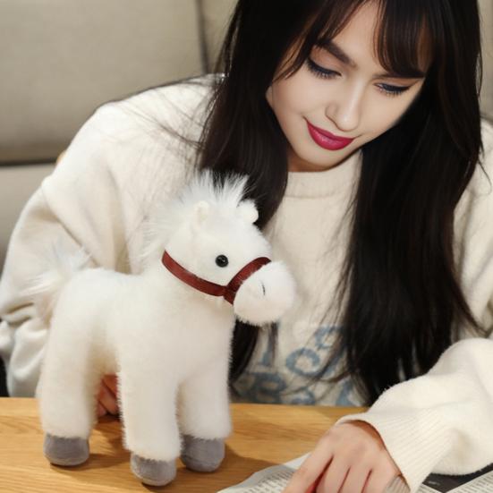 Мягкая плюшевая игрушка-пони для детей, мягкая набивная игрушка для сна и обнимания, реалистичная пятнистая кукла-лошадь, подарок для детей и малышей