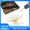 Titanium-Plated High-Speed Steel Drill Bit Set, 99-Piece, 1.5-10mm, Round Handle - Perfect for Woodworking, Punching Steel, Iron Sheets.