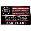 Мы, народ 250 лет 1776 2026 Флаг годовщины с потертым принтом для уличного или внутреннего использования Прочный материал