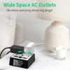 Smart Loud Hotel Best Desk Digital Alarm Clock and Charging Station With Usb a and C Charger AcOutlets for Heavy Sleepers