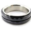 Мужское кольцо 'Peaceful' черная стальная керамика
