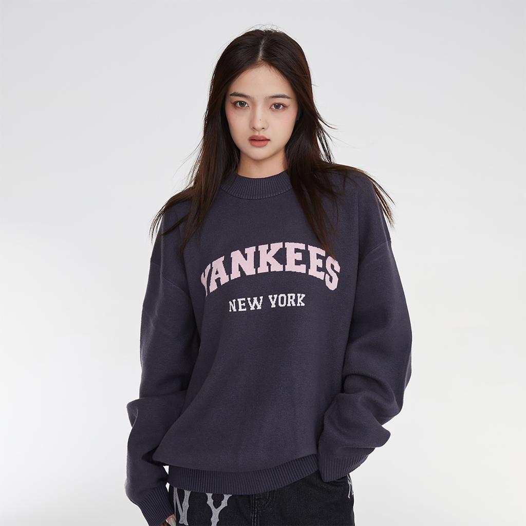 New MLB College Style Series Knitwear Unisex Dark Gray 3AKPV0134-50CGS