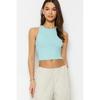 Гибкая трикотажная майка в рубчик с вырезом на шее Super Crop Halter
