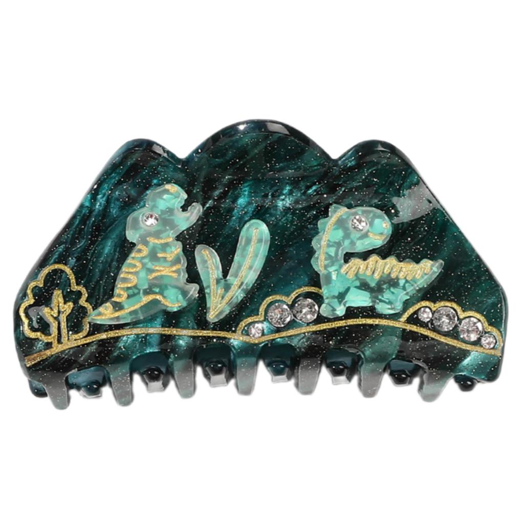 Acrylic Ocean Themed Hair Claw Secure Hold Hair Clip With Trendy Shark Pattern Fashion Hair Accessory For Daily Styling