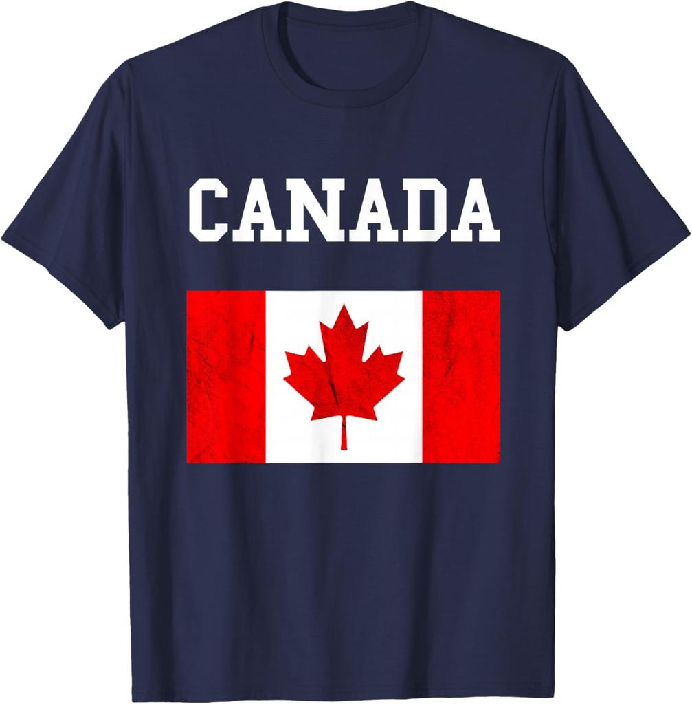 Maple Leaf Canadian Flag TShirt 100 Cotton ONeck Short Sleeve Summer Casual Mens Tshirt Streetwear