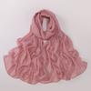 Breathable Imitation Pearl Chiffon Hijab Shimmer Beads Soft Head Wrap Malaysia Shawl Scarf  Women