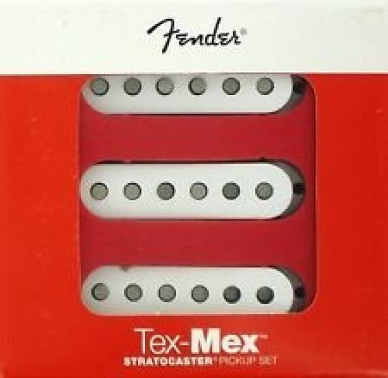 Fender Комплект звукоснимателей Single Coil от USA Mexico Fender для гитары Stratocaster в среднем бридже Tex-Mex (набор для шеи) "Товары"