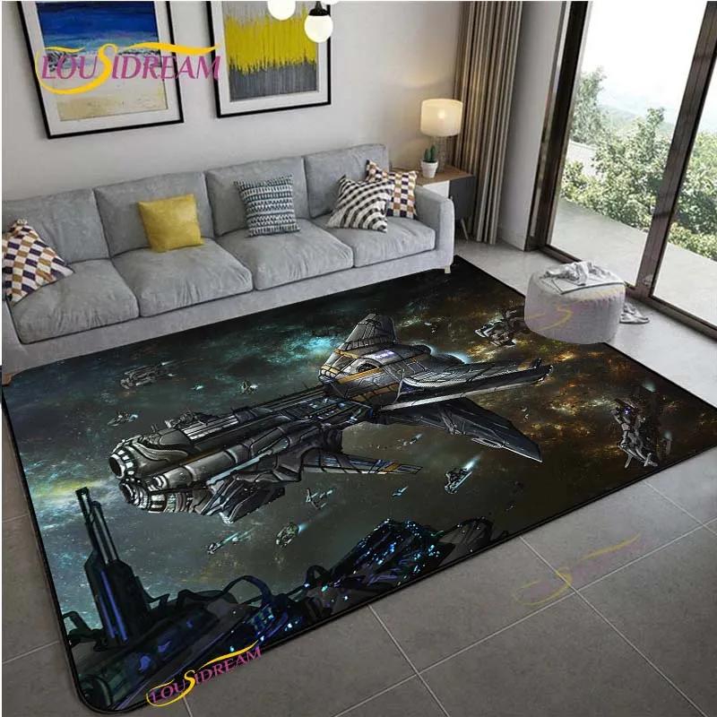 3D Ковер Космическая Станция для Гостиной Спальни Стола Кинотеатра Кухонный Дверной Детский Нескользящий Коврик для Пола Альфомбра Подарок на День рождения