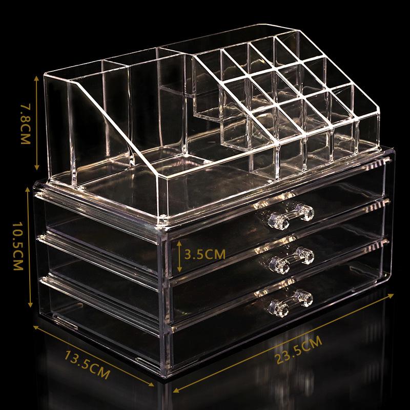Multi-Layer Makeup Organizer with Drawers - Lipstick & Cosmetic Storage Rack