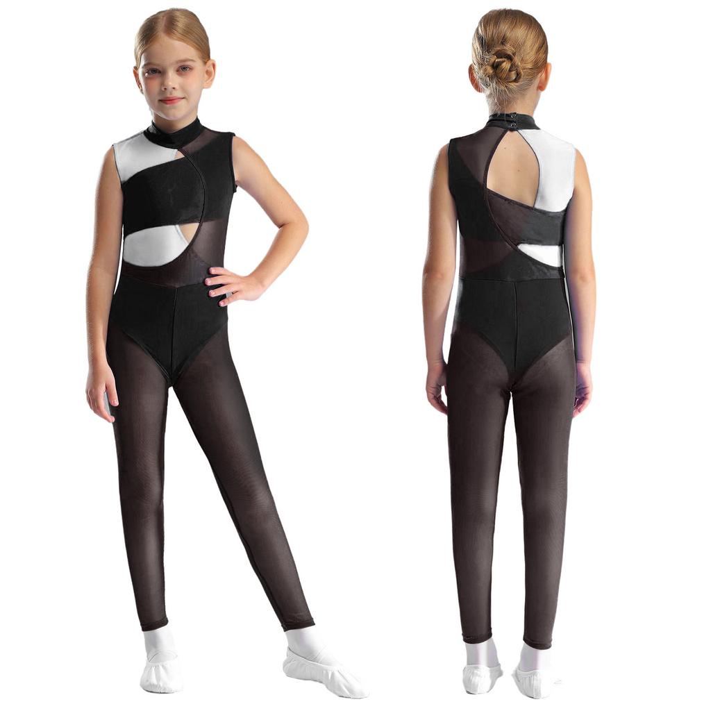 Kids Gymnastics Artistics Figure Skating Ballet Dance Unitards Costume Girls Rhythmic Gymnastics Jersey Full Body Leotard