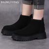 Замшевые женские ботильоны на платформе, высокие каблуки, модная обувь для женщин, тренд 2025 года, зимние новые прогулочные удобные спортивные повседневные зимние ботинки Femme