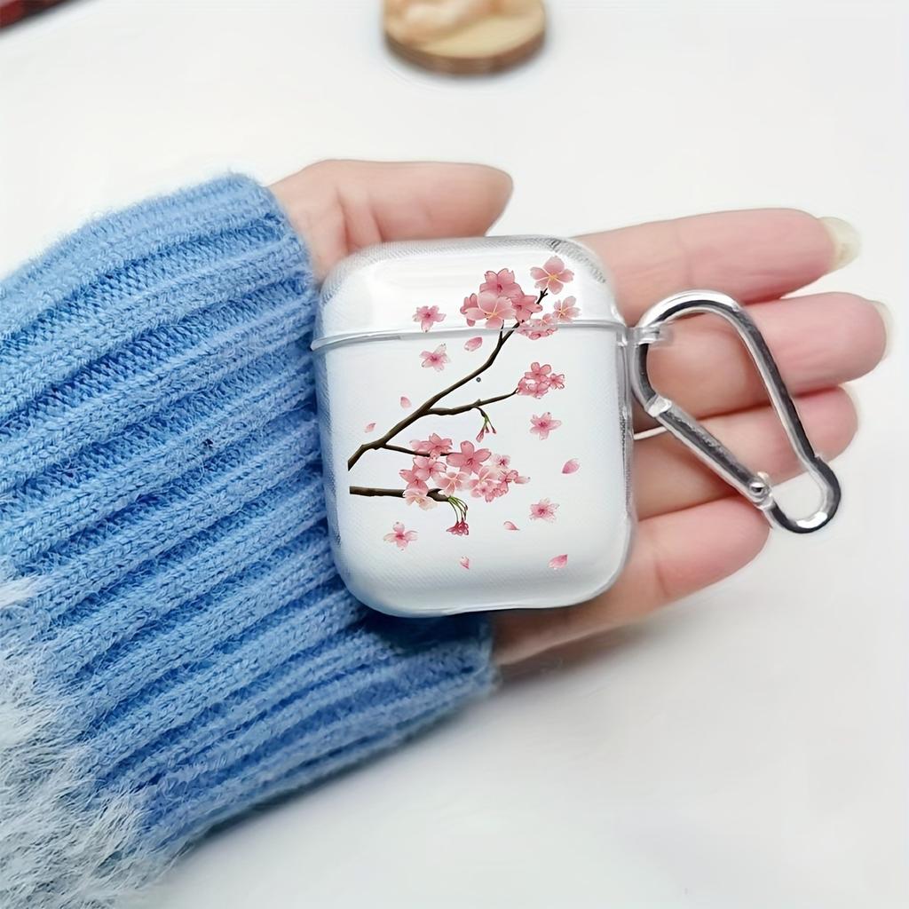 Модный Чехол с Вишневым Цветением Для AirPods Pro3/Pro2/Pro Прозрачный Мягкий Защитный Чехол Для AirPods 2/3/4 Чехол Для Наушников С