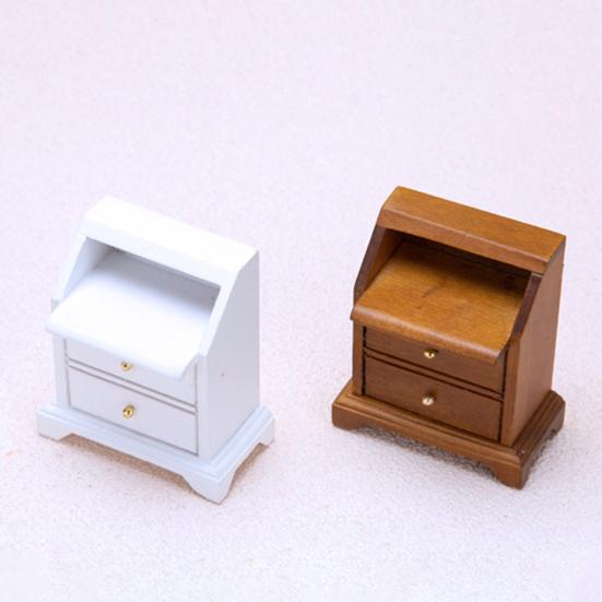 Забавные подарки своими руками без заусенцев 1:12 кукольных декораций для сцен прикроватная тумбочка модель микро ландшафтная мебель тумбочка