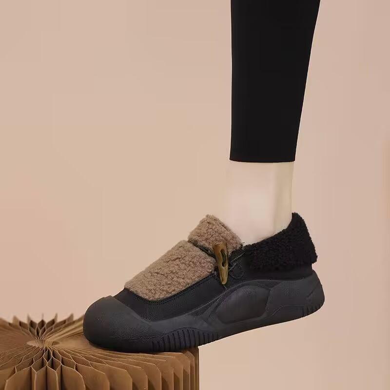 Женская зимняя спортивная обувь Bean Shoes с подкладкой на одну ногу, теплая, удобная, вулканизированная