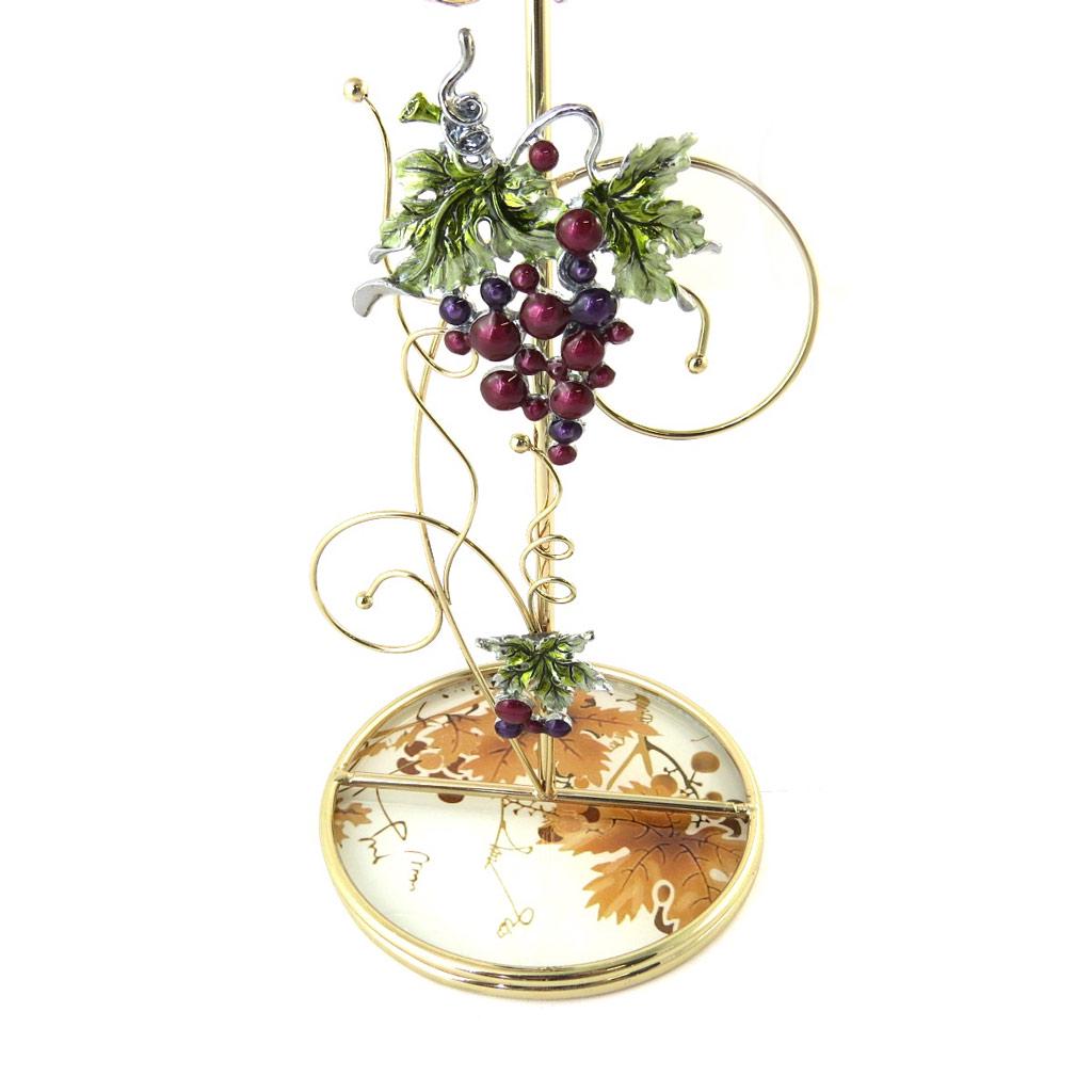 Les Trésors De Lily [N5773] - 'Belle De Soie' Burgundy Gold Jewelry Holder