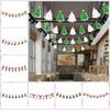 Paper Christmas Paper Flag Banners Santa Claus Hanging Banner  Holiday