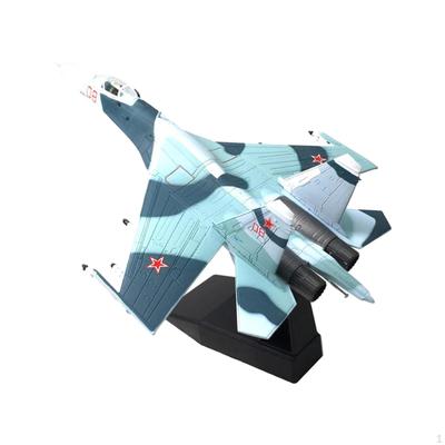 1/100 Модель истребителя Су-27 Металлический орнамент Игрушка для детей и взрослых Миниатюрные игрушки с