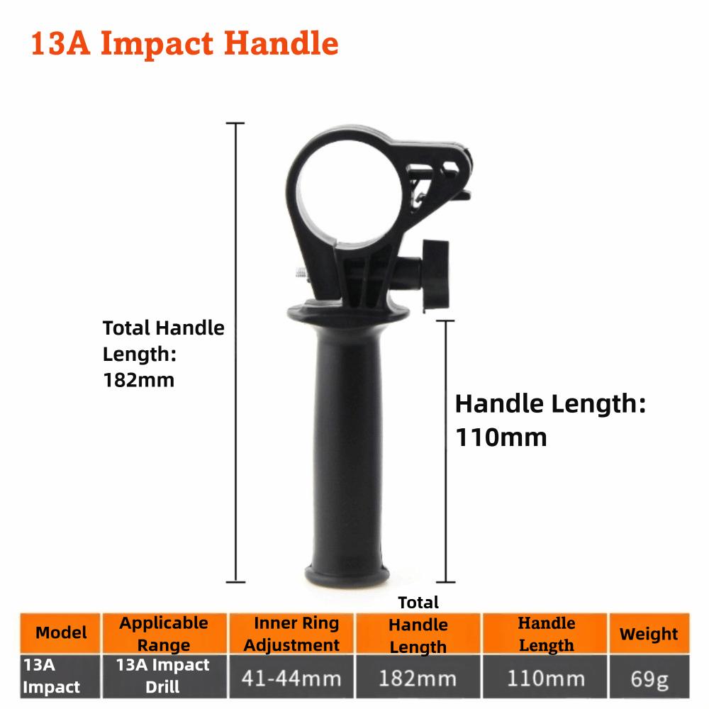Adjustable Front Impact Drill Handle 60-65 mm Clamping Range Angle Grinder Accessory Power Tools