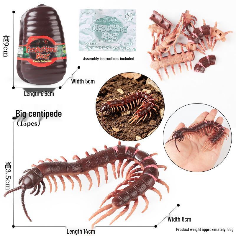 4D Stereo DIY Animal Model Kit: Eagle, Scorpion, Gecko, Rattlesnake, Spider, Lizard, Squirrel, Hedgehog