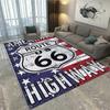 Historic Route 66 Mother Road Mãe Estrada Area Rug Carpet Rug for Home Living Room Bedroom Sofa Doormat Decor Non-slip Floor Mat
