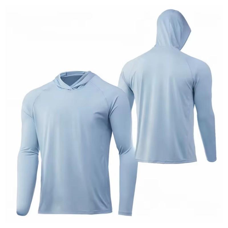 Mens Womens Quick Dry Hooded Fishing Shirt UPF 50 Sun Protection Lightweight Breathable Outdoor Sport Top Summer