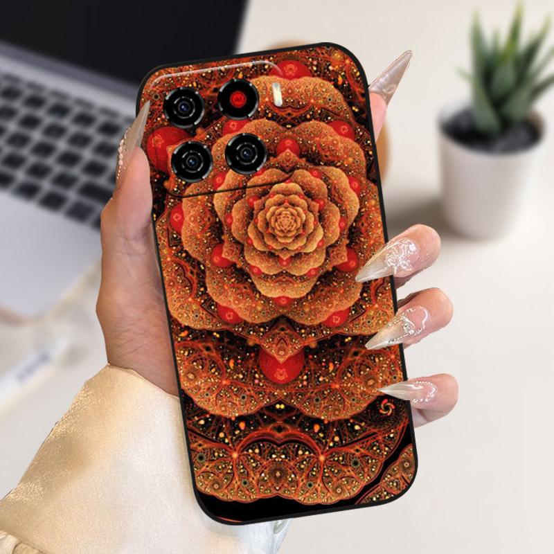 Чехол для ZTE Blade A56 Цветы Волк Мягкий Силиконовый Чехол для Телефона Для ZTE Blade A 56 TPU Ударопрочный Чехол BladeA56 4G Z2473 Fundas