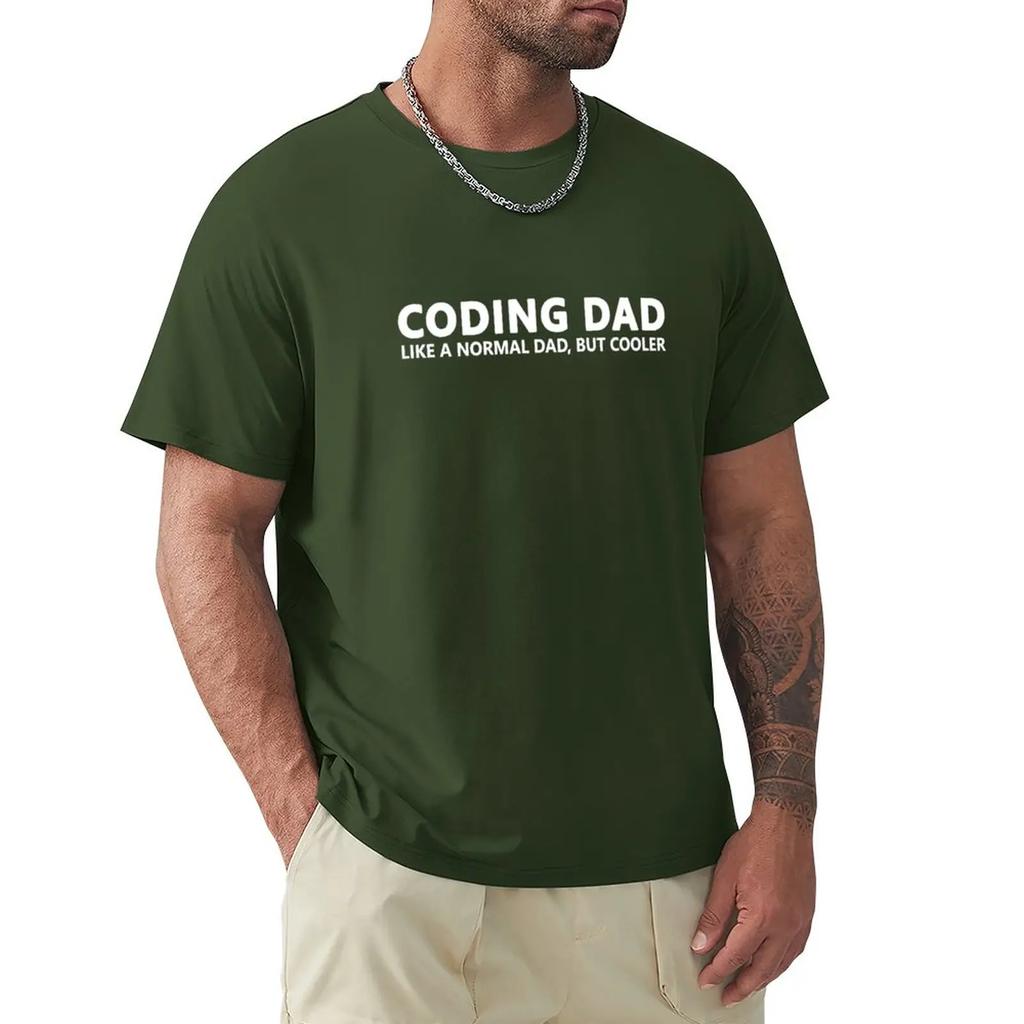 Coding Dad Like A Normal Dad But Cooler Programmer Dad TShirt heavyweights oversized t shirt men