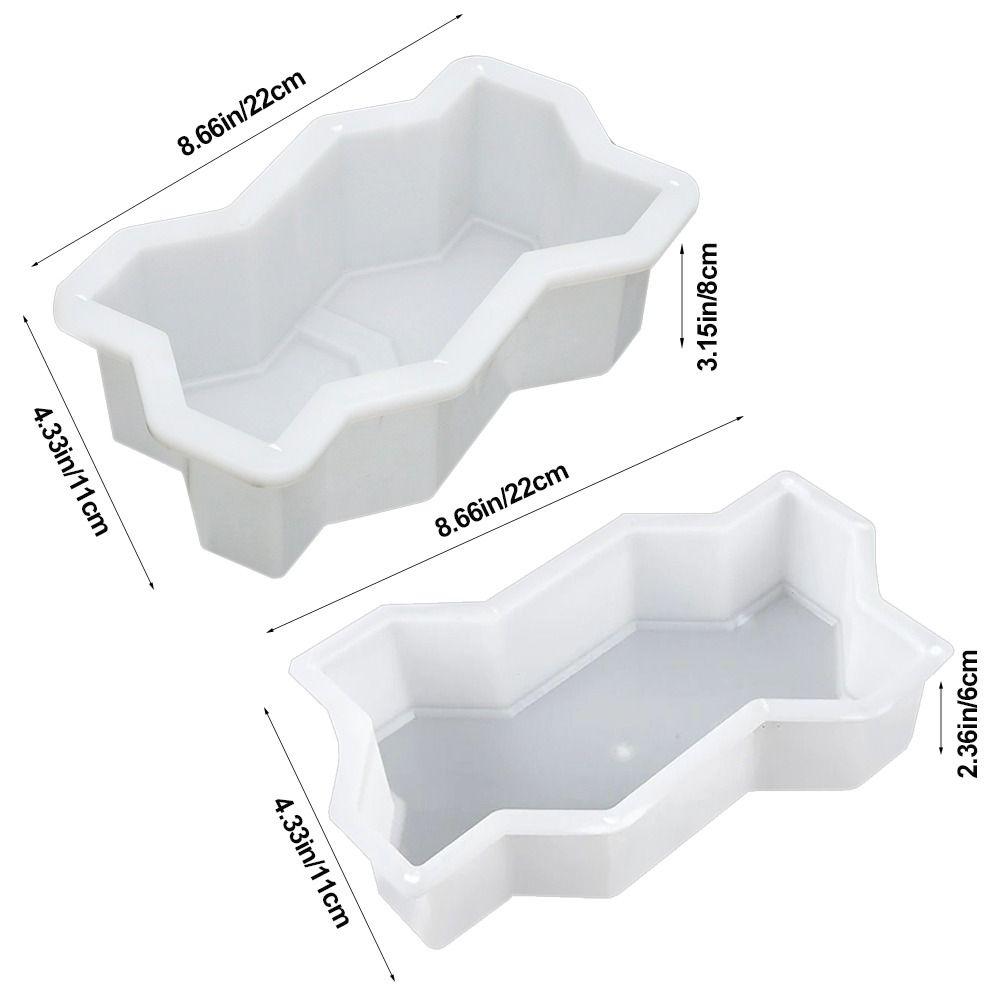 1Pcs Plastic Stepping Stone Paver Waves Shaped Walkway Brick Mold  For Lawn Patio Yard Garden