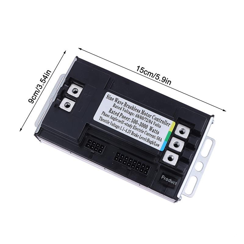 Трехрежимный контроллер синусоидальный 48В 60В 64В 72В 500Вт 3000Вт 1500Вт Бесколлекторный мотор для электровелосипеда DC контроллер 50А Для электросамоката