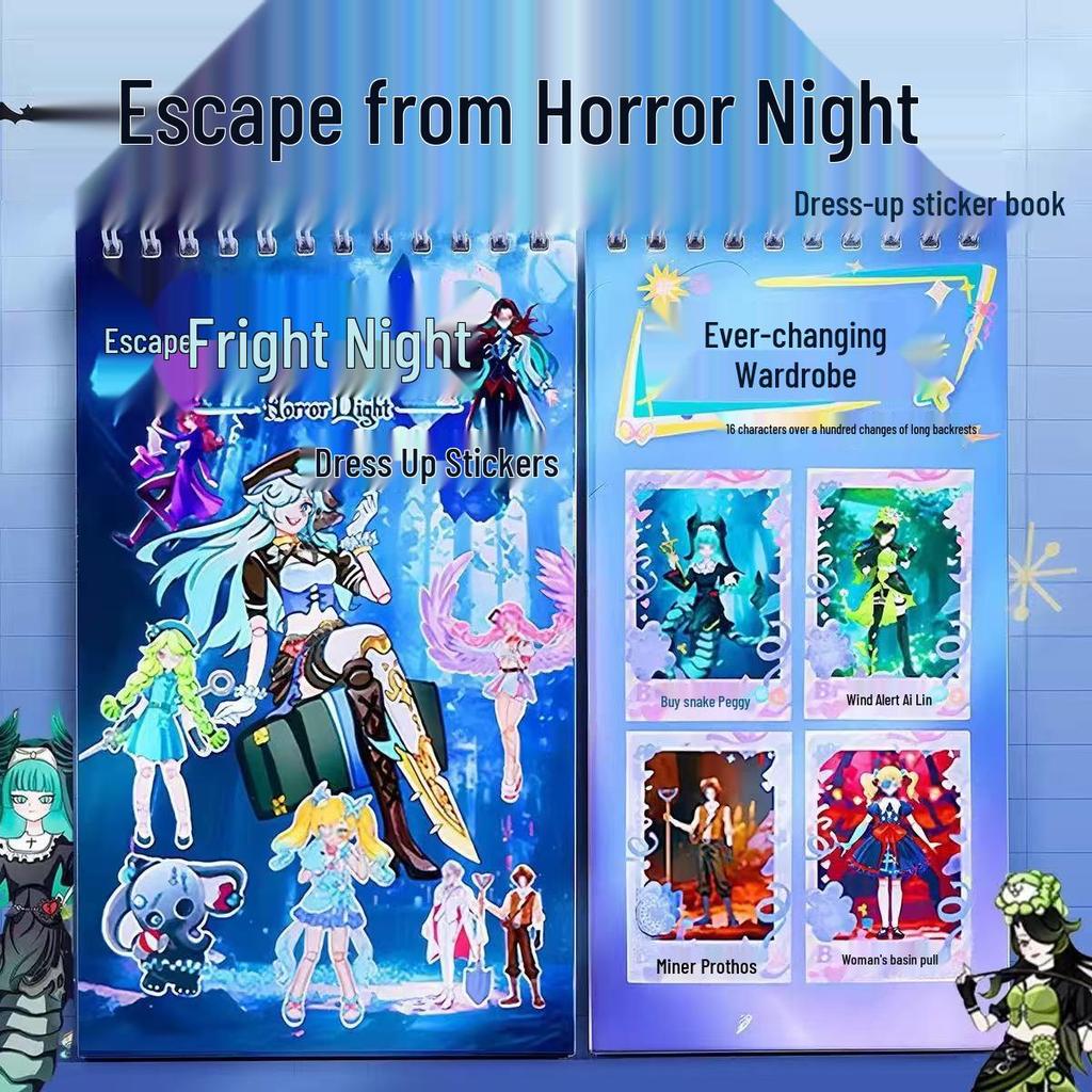 Rhythm Box Cartoon Dress-Up Sticker Book: Children's DIY Educational Notebook with Handmade Stickers for Girls