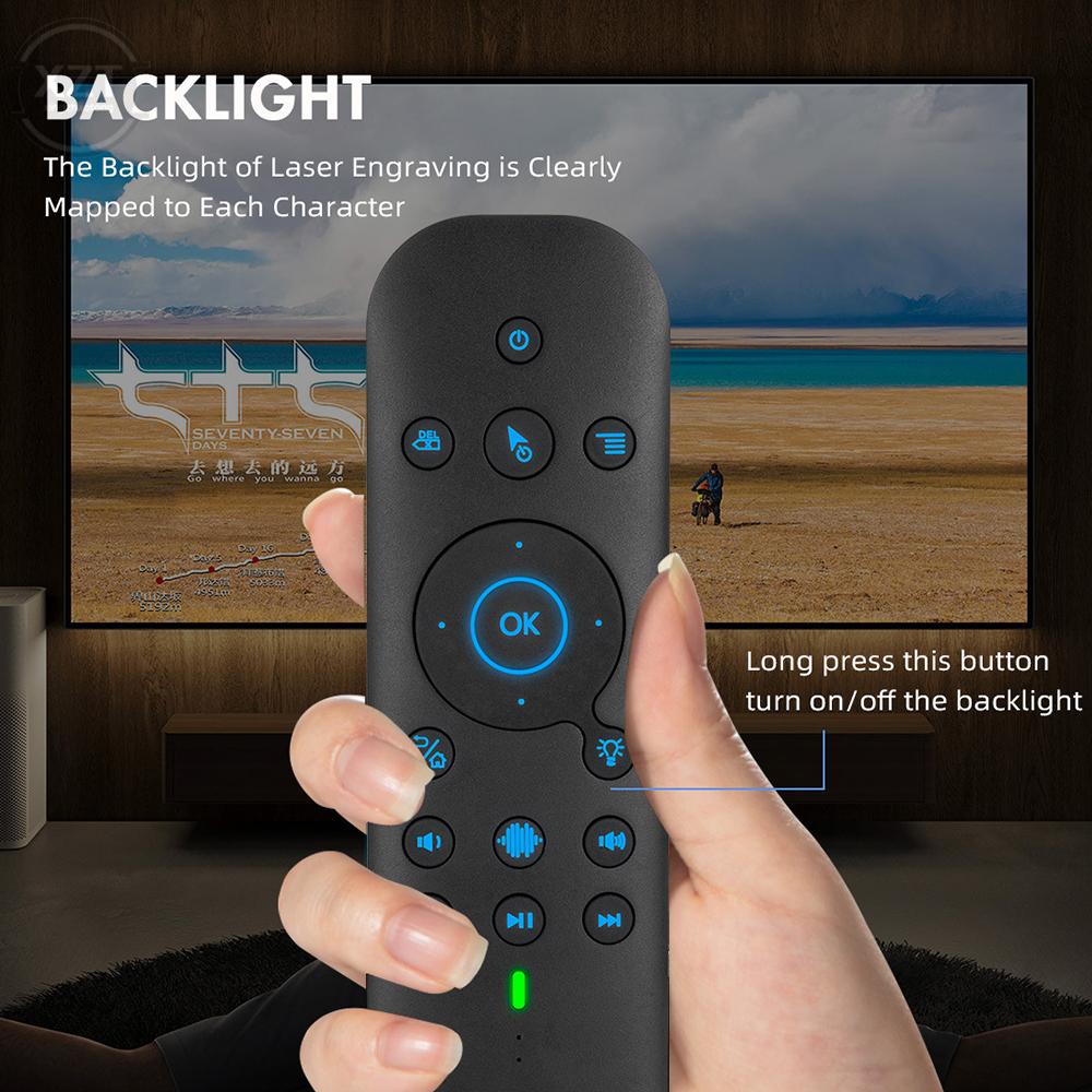 G60S Pro Беспроводная воздушная мышь с голосовым управлением BT5.0 2.4G Bluetooth Двухрежимный ИК-обучаемый с подсветкой для компьютера ТВ-приставки ПК