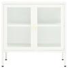 Sideboard White 70 x 35 x 70 cm Steel and Glass