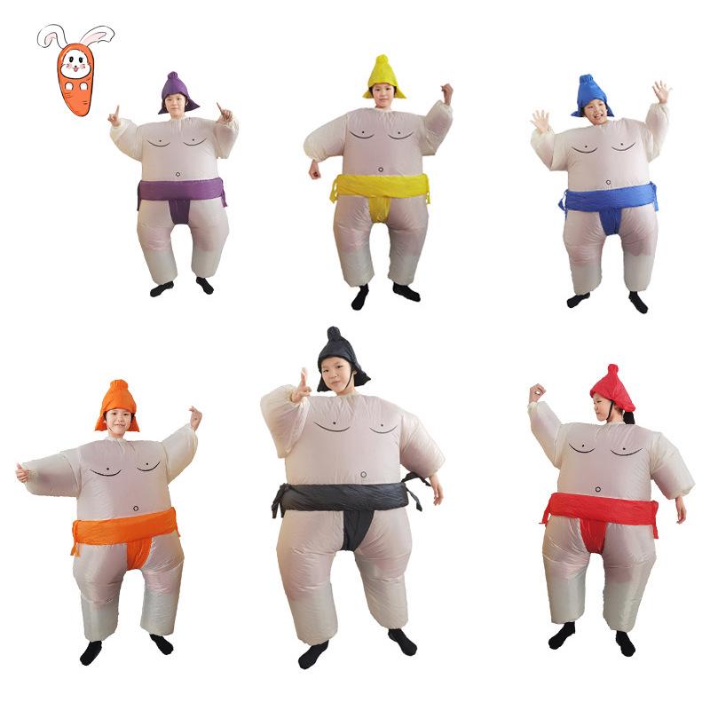 Sumo Inflatable Costume: Kids' and Adults' Cartoon Mascot for Stage Performances