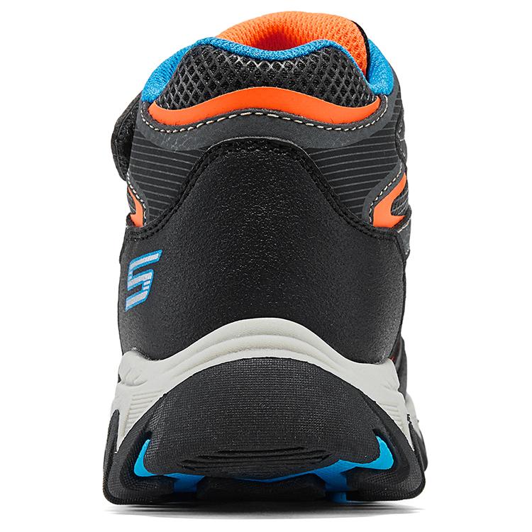 Skechers Детская Мода Универсальные Нескользящие Прочные Теплые Полуботинки Повседневная Обувь Детские Кроссовки Черный Серый Оранжевый 406391L-CCOR