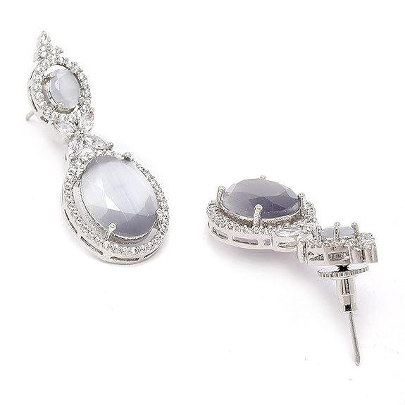 Посеребренные серьги-капли овальной формы с американскими бриллиантами, украшения для девочек и женщин