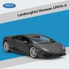 Масштаб 1/24 Welly Lamborghini Huracan LP610-4, модель автомобиля из сплава, литье под давлением, металлические игрушечные автомобили, модель автомобиля, коллекция высокой имитации, детские подарки