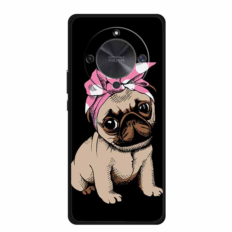 Coque For Honor X70 5G Case Cartoon Cat Funda Black Silicone Soft Back Cover For Honor X70 2025 Phone Case Cover X 70 HonorX70