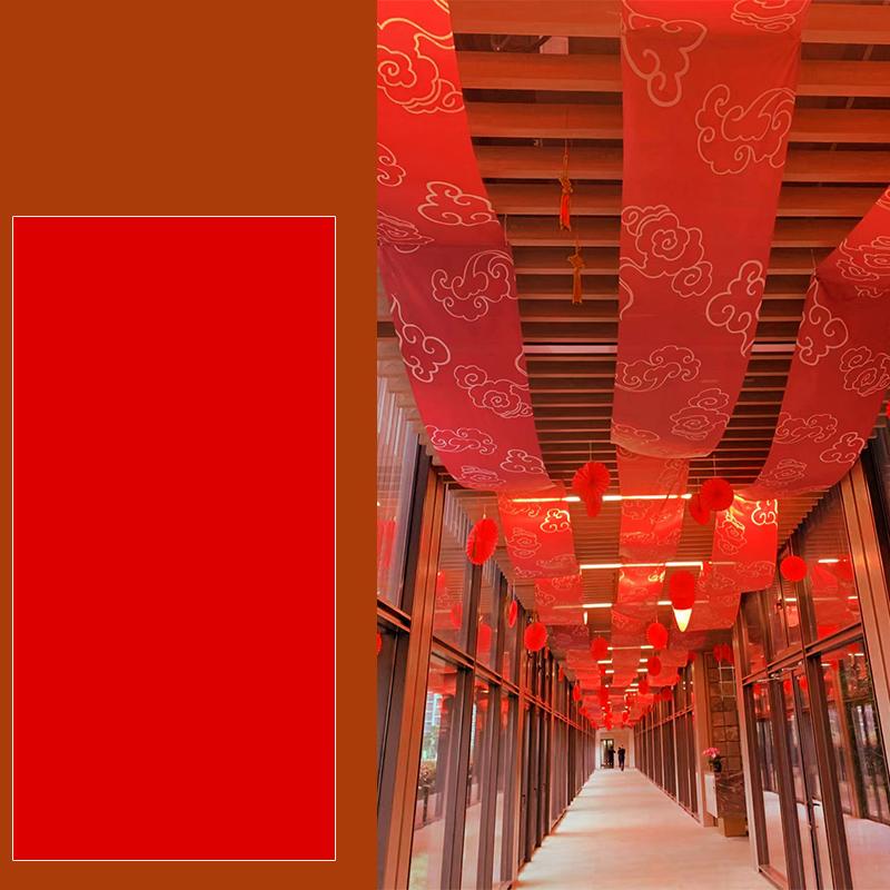 5M Chinese Style Ceiling Drapery Wedding Ceiling Drapery Curtain Panel Roof Canopy Draping Fabric Church Hotel Hall Decor
