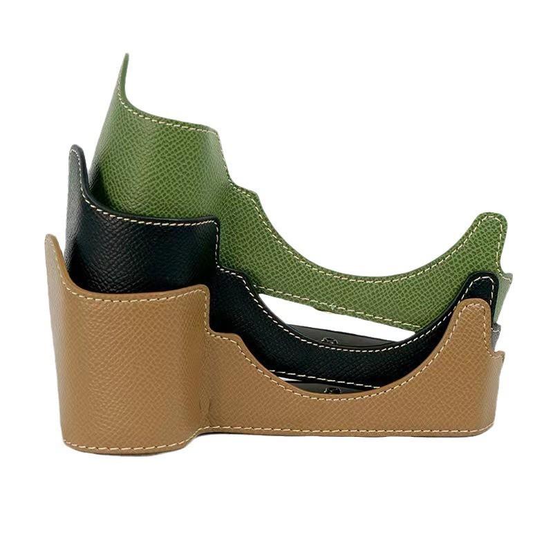 Genuine Leather Half Camera Case Nikon Z8 Mirrorless - Portable Handheld Protective Sleeve With Wrist Strap