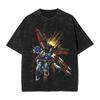Gundam Wing Tallgeese Ozms Printed Tshirt Mens and Womens Washed Tshirt High Quality Vintage Cotton Tshirt Harajuku Tops
