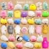 30pcs Stress Relief Squishy Toys Ball Squeeze Toys Fun Cartoon Character Sensory Fidget Toys Party Favors