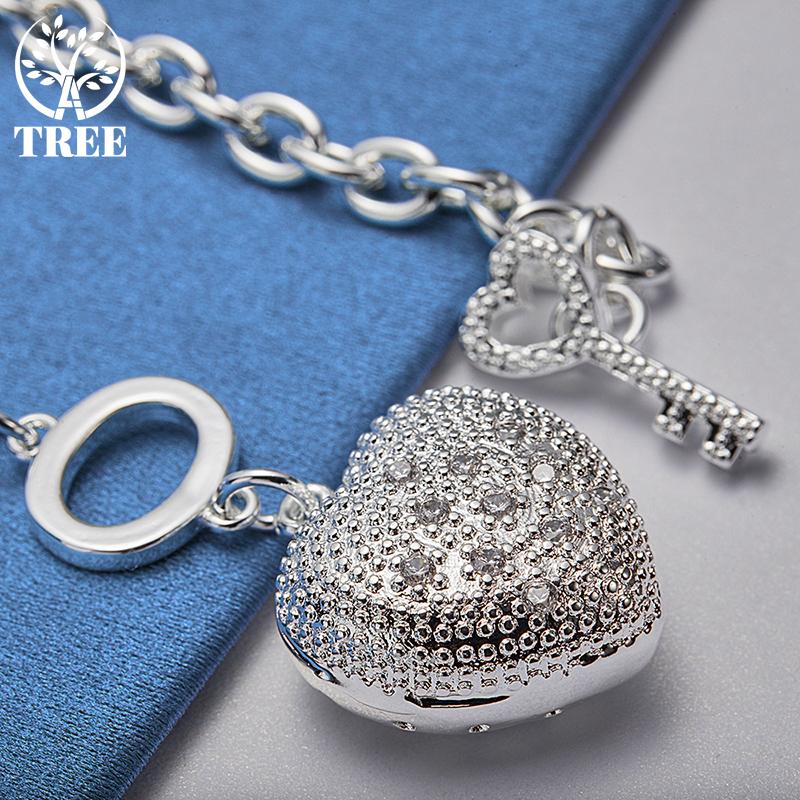 Ювелирные изделия из стерлингового серебра 925 пробы с цирконом AAA в форме сердца