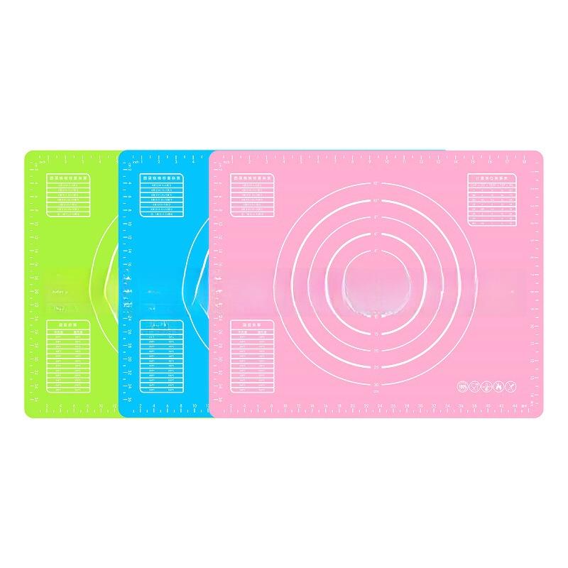 Утолщенный кухонный силиконовый коврик для резки и выпечки 50x40 см со шкалой