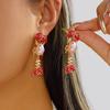Ocean Series Lobster Earrings Enameled Metal Ear Jewelry Cute Animal Earrings  for Girls Ladies