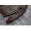 Chinese Size Genuine Cowhide Leather Men Leather Jacket Flight A2 Jackets Hand Edged Aviator Bomber Coat Men Leather Jacket Autumn
