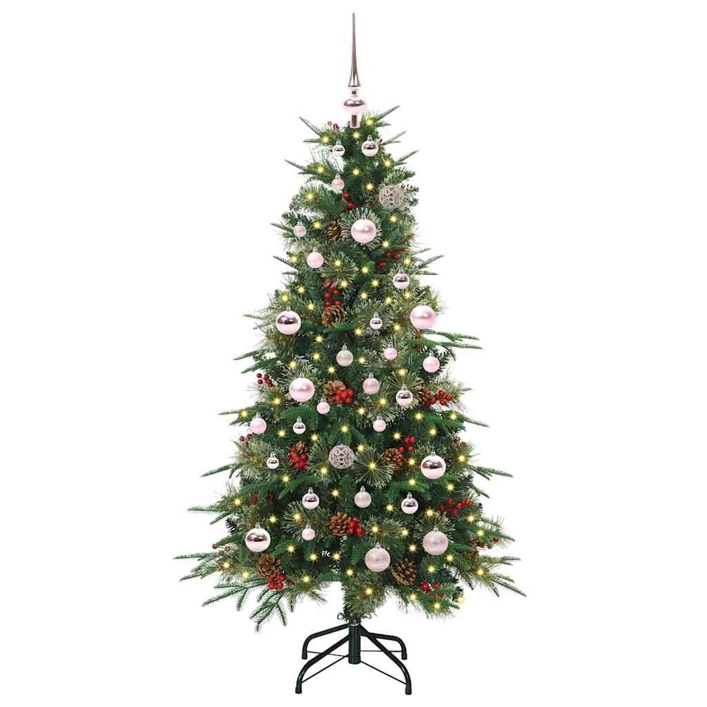 Artificial Foldable Christmas Tree Green 150 cm PE and PVC