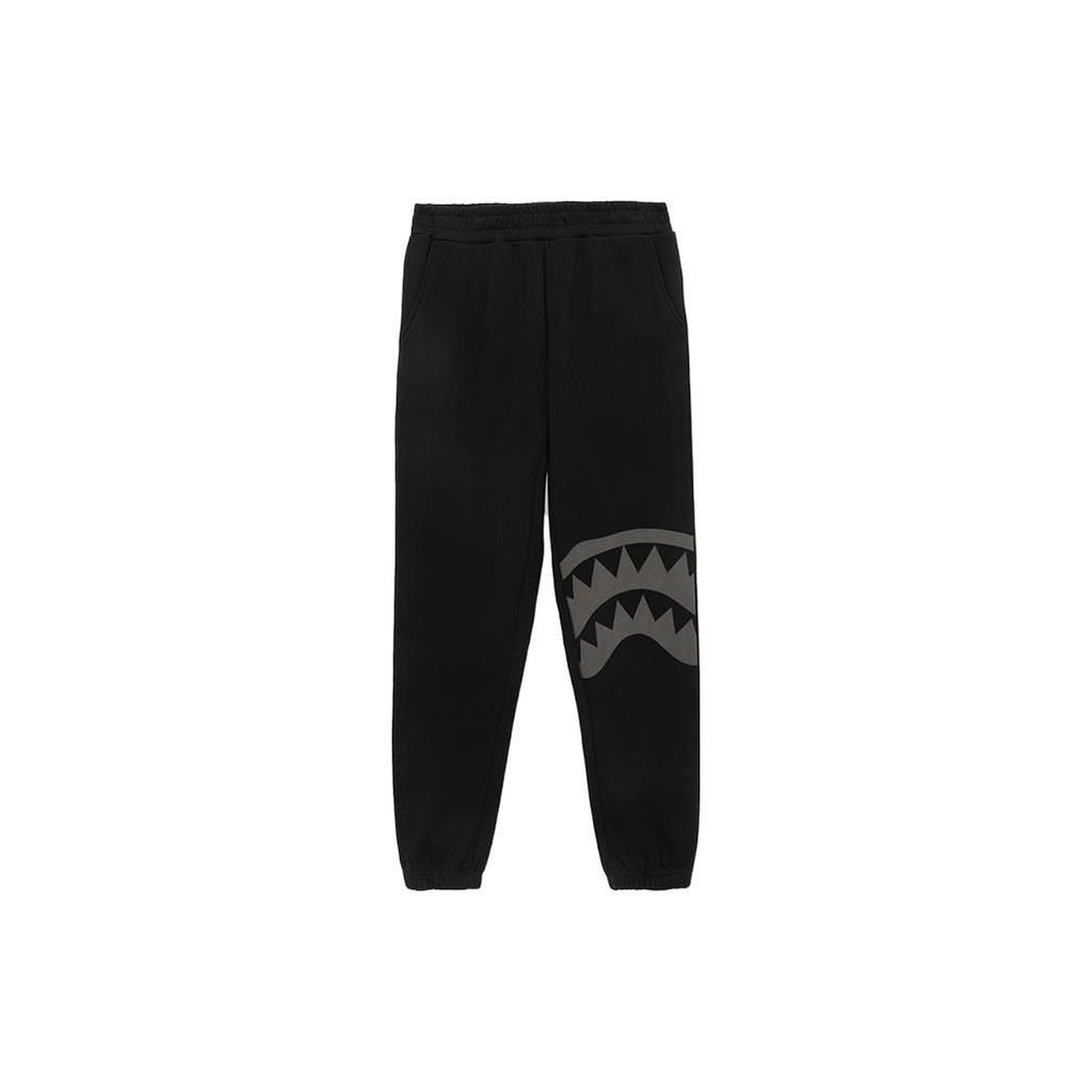 Sprayground Повседневные брюки с принтом «Акулий рот» Унисекс Черный W0932117