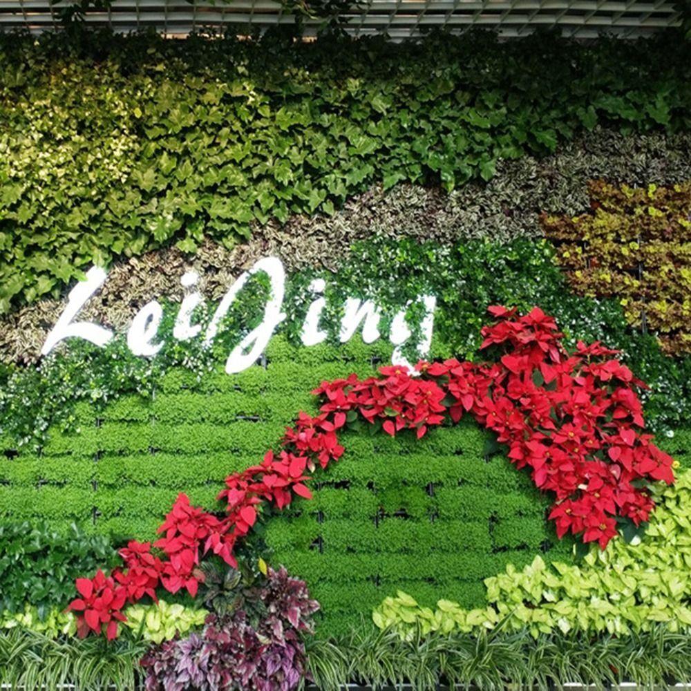 Панель для стены из искусственных растений DIY Цветок Вечная жизнь Искусственный ковер из эвкалипта 25*25 см Защита от УФ-излучения Искусственная трава папоротника