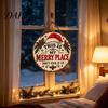 Funny Seasonal Wall Plaques for Living Room This Is My Merry Place Christmas Door Hanger, Wooden Holiday Welcome Decor Dormitory Sign with Jute