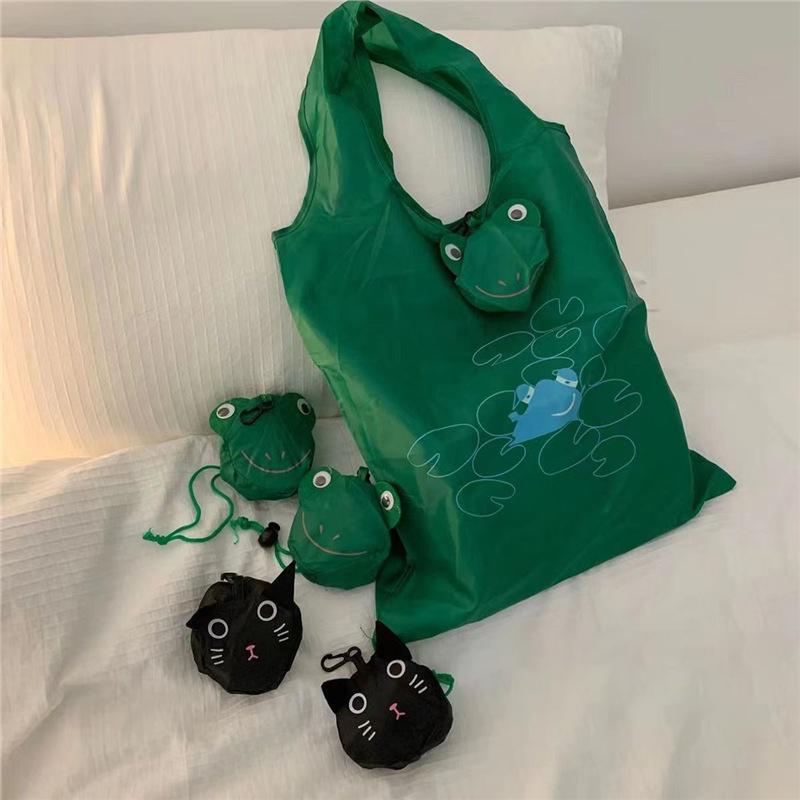 Мультяшная складная хозяйственная сумка, портативная, большой вместимости, экологичная сумка для супермаркета
